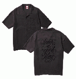 SCRIPT LOGO EMBROIDERED RELAXED S/S SHIRT CHARCOAL