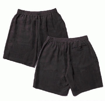 SCRIPT LOGO EMBROIDERED SHORTS CHARCOAL