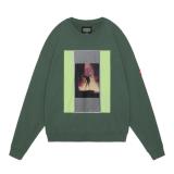 CES25CS09 WASHED VS 8b CREW NECK GREEN