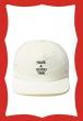 SHIN LOGO EMBROIDERED CORDUROY CAP WHITE