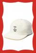 SHIN LOGO EMBROIDERED CORDUROY CAP WHITE
