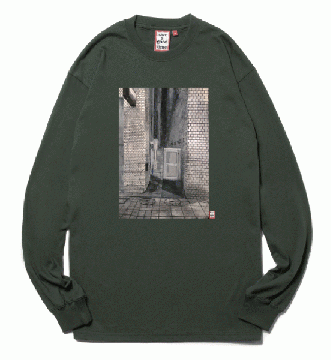 I CAN'T WAIT L/S TEE PINE GREEN