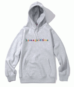 COLORFUL SIDE LOGO PULLOVER HOODIE HEATHER GRAY