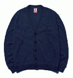 MINI EMBROIDERED LOGO THERMAL CARDIGAN NAVY
