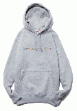 COLORFUL OUTLINE SIDE LOGO PULLOVER HOODIE H.GRAY